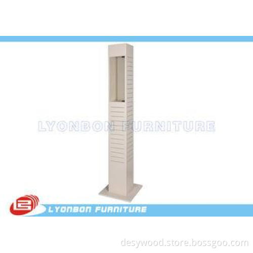 Customized MDF Slatwall Display Stands with acrylic door /